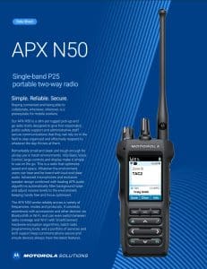 APX N50 data sheet cover page download