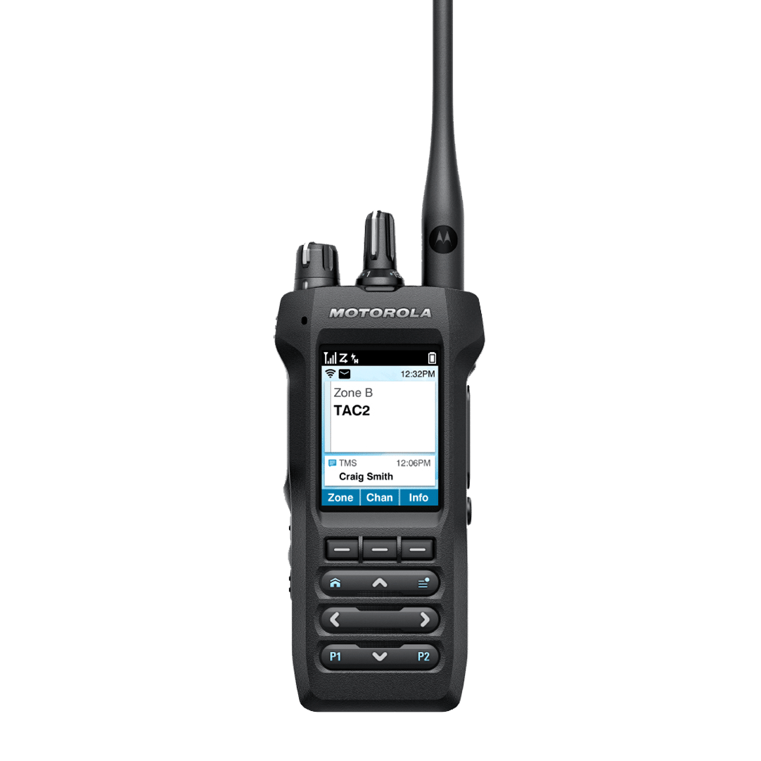 Motorola APX N50 single-band P25 portable two-way radio – front view